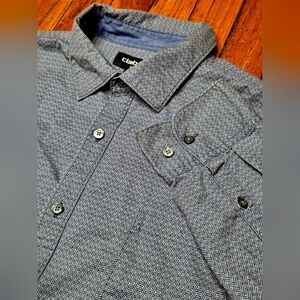 Claiborne Mens XL Stretch Multicolor Geometric Long Sleeve Button Up Shirt C1